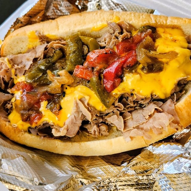 Philly Cheese Steak Sandwich.