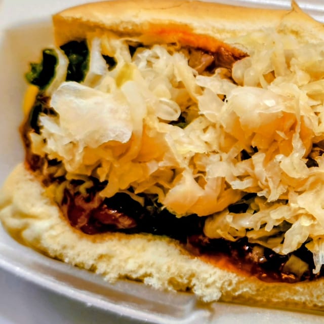The Works Hot Dog.